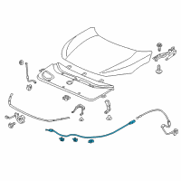 OEM 2019 Honda Civic Wire Assy, Hood FR Diagram - 74131-TBA-A01