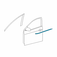 OEM 2012 Toyota Matrix Belt Molding Diagram - 75720-02190