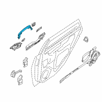 OEM 2017 Nissan Sentra Grip Outside Handle, Right Diagram - 82640-4FU0A