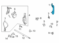 OEM 2021 Ford Bronco HANDLE ASY - DOOR - OUTER Diagram - ML3Z-1626605-DBPTM