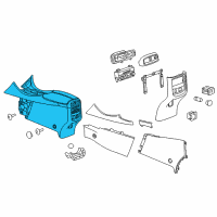 OEM 2017 Buick Envision Center Console Diagram - 84122352