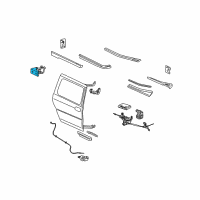 OEM Buick Terraza Roller Bracket Diagram - 25809294