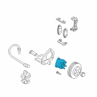 OEM 2006 Pontiac Montana Front Wheel Bearing (W/ Bearing & Wheel Speed Sensor) Diagram - 25999685