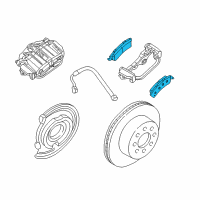 OEM GMC Sierra 3500 Pad Kit, Rear Disc Brake Diagram - 18048083