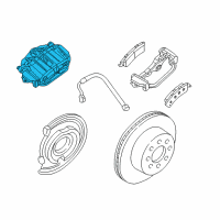 OEM GMC Sierra 3500 Classic Caliper Asm, Rear Brake (RH) Diagram - 19133273