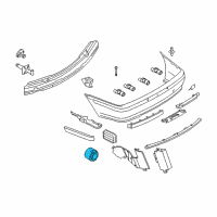 OEM 2001 BMW 740iL Gong With Holder Diagram - 65-81-9-155-105