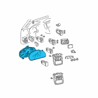 OEM 2001 Toyota Highlander Speedometer Cluster Diagram - 83800-48100