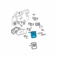 OEM Toyota Highlander Center Display Assembly Diagram - 55904-48110