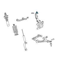 OEM 2005 GMC Envoy XUV Upper Ball Joints Diagram - 19133638