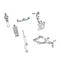 OEM 2004 Chevrolet SSR Axle Beam Mount Diagram - 15158965