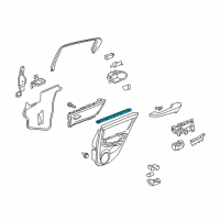 OEM 2013 Acura ZDX Weatherstrip, Right Rear Door Innr Diagram - 72835-SZN-A01