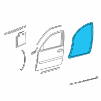 OEM 2007 Cadillac DTS Surround Weatherstrip Diagram - 25721147