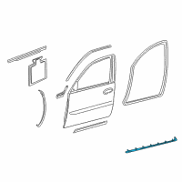 OEM 2001 Cadillac DeVille Lower Weatherstrip Diagram - 15138729