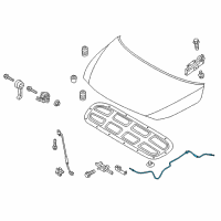 OEM 2021 Kia Sedona Cable Assembly-Hood LATC Diagram - 81190A9050