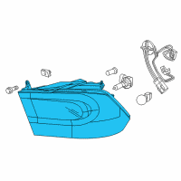 OEM Ram 1500 Park And Turn Headlamp Left Diagram - 68096439AJ