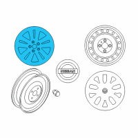 OEM 2015 Nissan Rogue Wheel-Aluminum Diagram - 40300-4BA1A