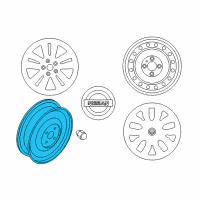OEM Nissan Spare Tire Wheel Assembly Diagram - 40300-ZA001