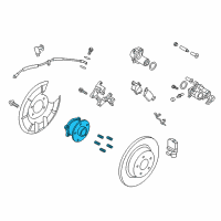 OEM Lincoln Rear Hub & Bearing Diagram - CV6Z-1104-H