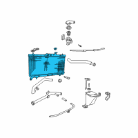 OEM 2001 Hyundai Accent Radiator Assembly Diagram - 25310-25Q11