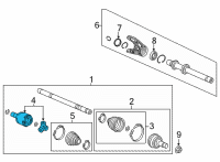 OEM 2022 Honda Accord Joint Set, Inboard Diagram - 44310-TVC-305