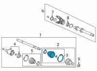 OEM 2022 Acura TLX BOOT SET, OUTBOARD Diagram - 44018-TMJ-T01