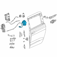 OEM 2017 Chrysler Pacifica Latch-Sliding Door Diagram - 68314803AF