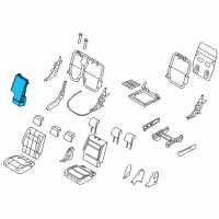 OEM Ford Flex Armrest Assembly Diagram - DA8Z-7467112-AB