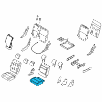 OEM 2015 Ford Flex Seat Cushion Pad Diagram - DA8Z-7463841-C