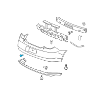 OEM 2008 Saturn Sky Bumper Cover Screw Diagram - 11588544