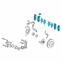 OEM 2003 Honda Accord Pad Set, Front (Ad57, Nf86) Diagram - 45022-SDA-A00