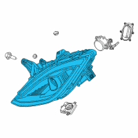 OEM 2015 Dodge Viper Headlamp Left Diagram - 68111653AC