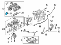 OEM 2014 Ford Mustang Intake Manifold O-Ring Diagram - AT4Z-9E936-A