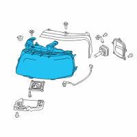 OEM 2016 Lincoln Navigator Headlamp Housing Diagram - FL7Z-13008-K