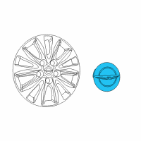 OEM 2017 Chrysler Pacifica Wheel Center Cap Diagram - 1LB741NWAB