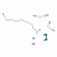 OEM 2002 Honda Accord Link, Left Front Stabilizer Diagram - 51321-S84-A01