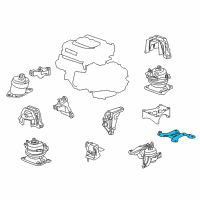 OEM 2016 Acura TLX Bracket, Rear Engine Mounting Base Diagram - 50685-TZ7-A01