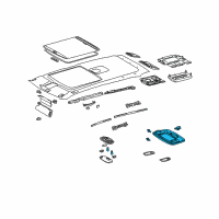 OEM 2006 Toyota Tundra Dome Lamp Assembly Diagram - 81240-0C041-B0