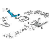 OEM 2015 Cadillac CTS Converter & Pipe Diagram - 23188130