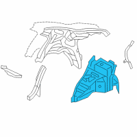 OEM 2009 Acura RL Wheelhouse, Right Rear Diagram - 64330-SJA-A03ZZ