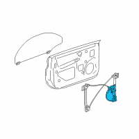 OEM 2003 Chevrolet Trailblazer Window Motor Diagram - 88980704