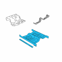 OEM 2006 Lincoln Town Car Front Floor Pan Diagram - 4W1Z-5411135-BA