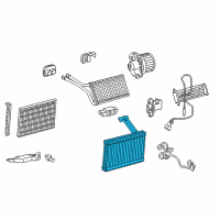 OEM 2013 Scion iQ Evaporator Core Diagram - 88501-74020