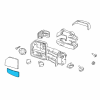 OEM 2021 Ford F-350 Super Duty Mirror Glass Diagram - FL3Z-17K707-V