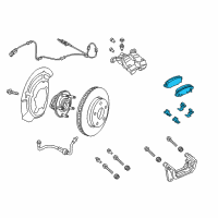 OEM 2018 Jeep Cherokee Pad Kit-Rear Disc Brake Diagram - 68225327AD