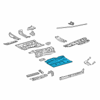 OEM 2009 Lexus IS250 Pan, Front Floor, LH Diagram - 58112-24040