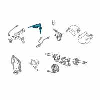 OEM 2005 Toyota Tundra Cylinder & Keys Diagram - 69057-34050