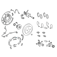 OEM 2018 Toyota Camry Park Brake Shoes Spring Diagram - 90016-AY124