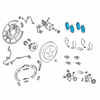 OEM Toyota Camry Rear Pads Diagram - 04466-33210