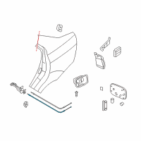 OEM Chevrolet Aveo Release Cable Diagram - 96649293