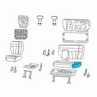 OEM 2004 Ford F-150 Heritage Seat Cushion Pad Diagram - YL3Z1663841AA